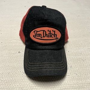 Authentic Vintage 90s Von Dutch Light Black Denim Truckers Cap Hat Unisex